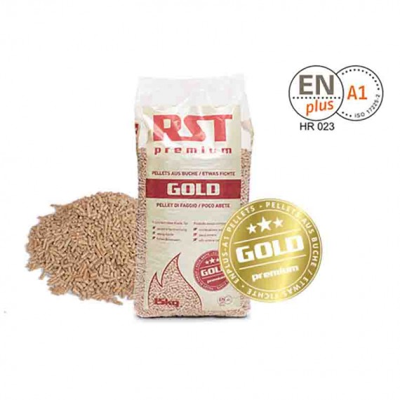 Bancale 65 sacchi da 15 kg Pellet di faggio poco abete EN PLUS A1 RST Premium