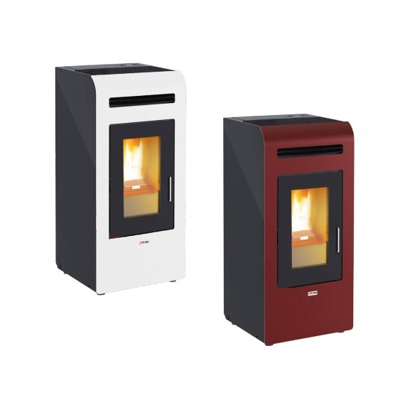 Stufa a pellet canalizzata 16 kW con ventilazione frontale King 16C